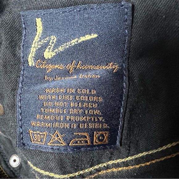 CITIZENS OF HUMANITY Denim Ingrid #002 Low Waist Flare Blue Jeans Size 28 - Picture 10 of 13